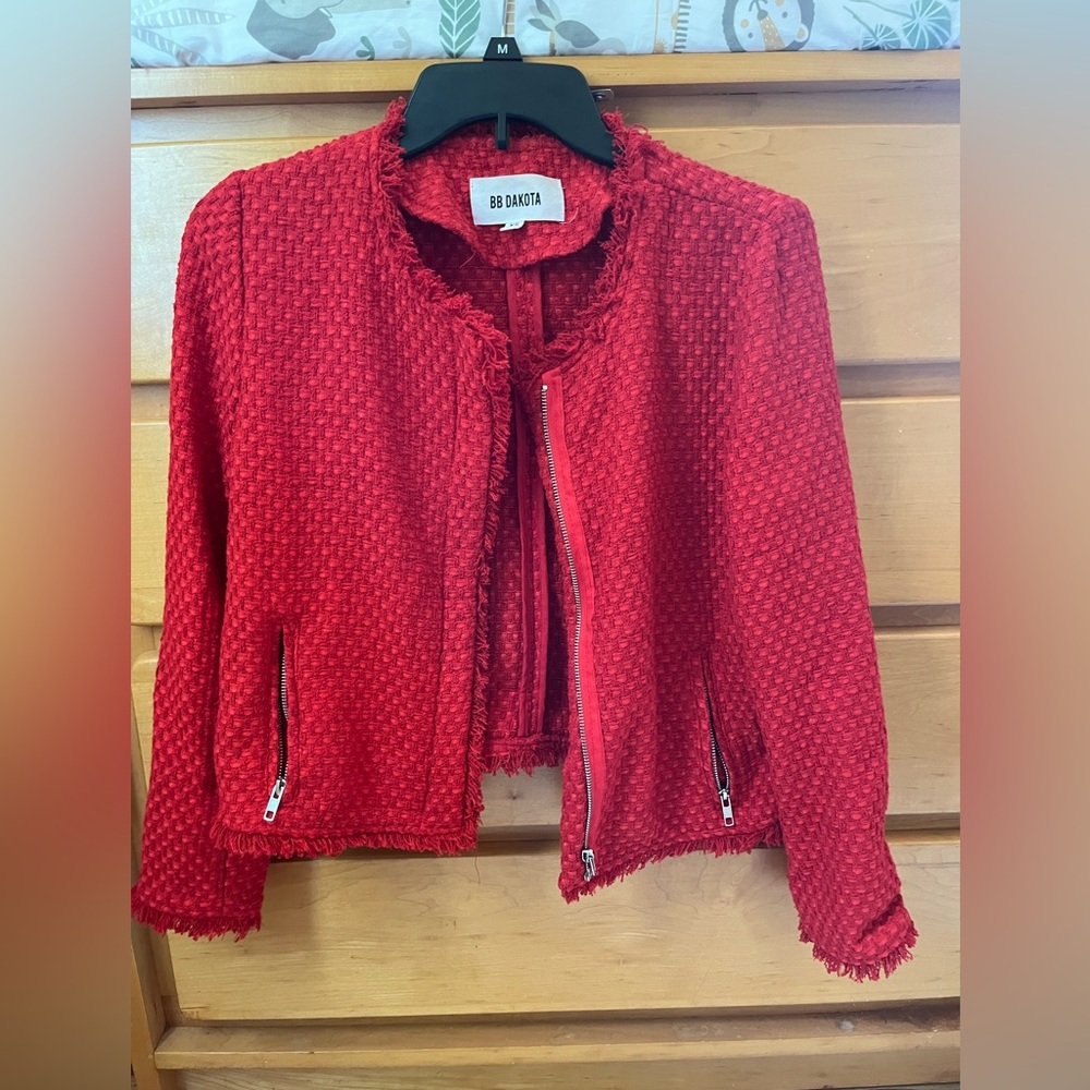 Red tweed blazer - Picture 2 of 3